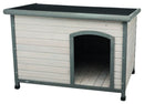 39563 natura flat roof dog kennel, L: 116 x 82 x 79 cm, grey