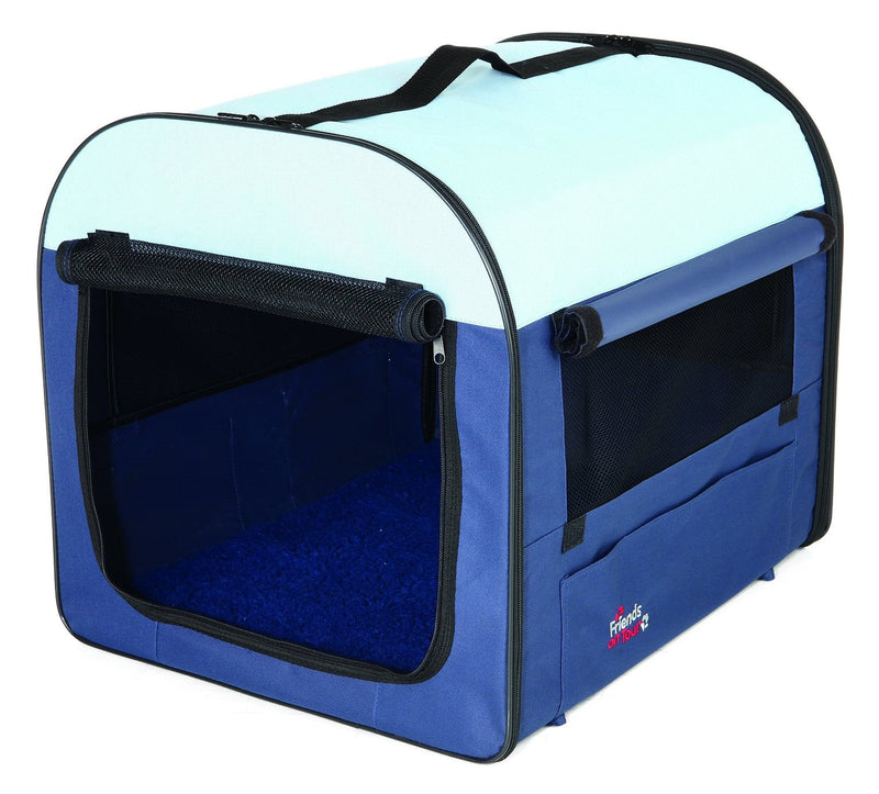 39703 Mobile Kennel, S: 50 x 50 x 60 cm, dark blue/light blue