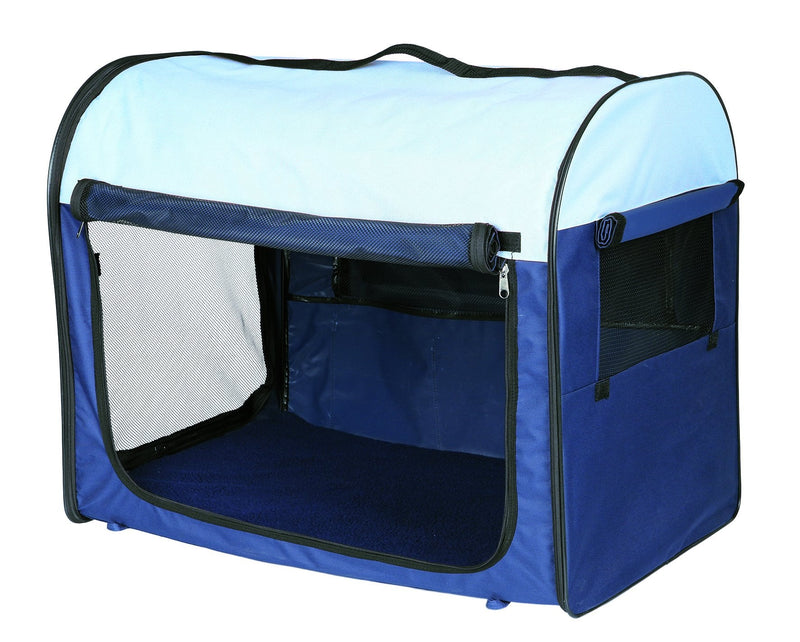 39705 Mobile Kennel, M-L: 70 x 75 x 95 cm, dark blue/light blue