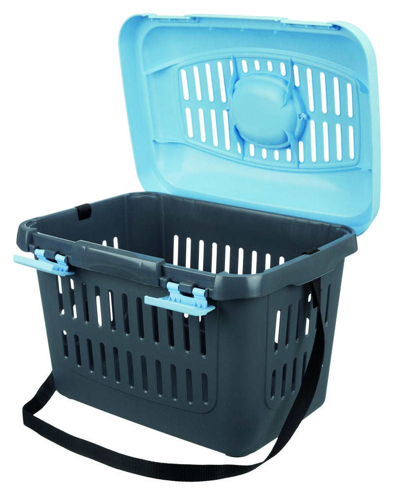39792 Midi-Capri transport box, XS: 44 x 33 x 32 cm, dark grey/light blue