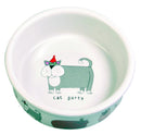 4008 4 cat ceramic bowls, 0.2 l/diam. 12 cm, white