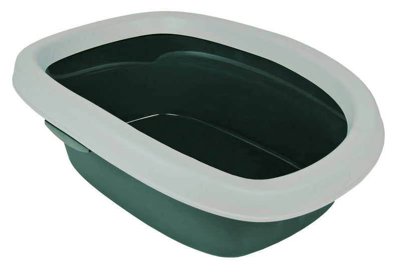40121 Carlo cat litter tray, with rim, 2: 38 x 17 x 58 cm, dark grey/light grey