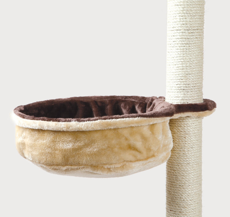 43910 Cuddly bag for scratching post, metal frame, diam. 38 cm, beige/brown