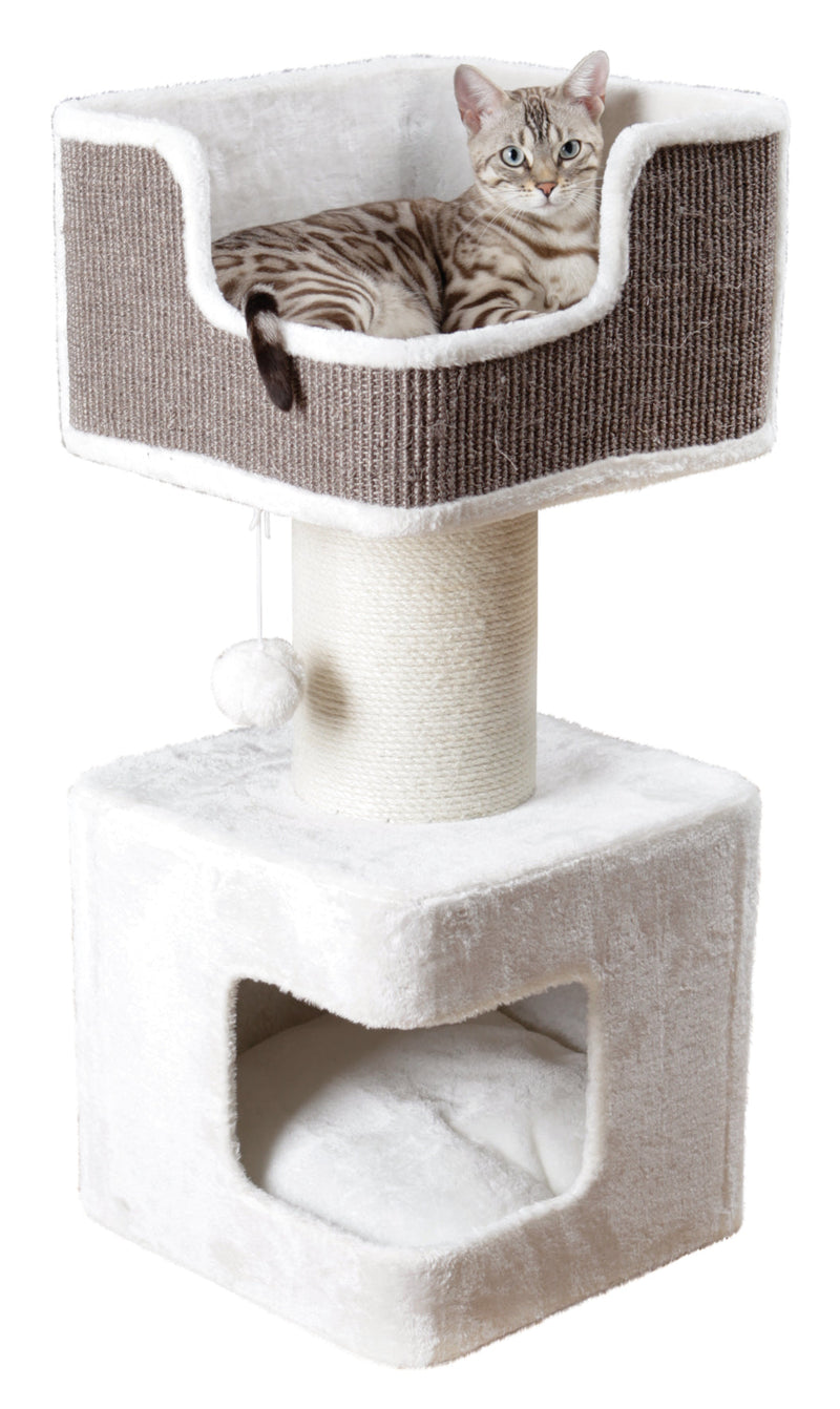 44668 Ava scratching post, 86 cm, white/grey