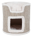 44706 Ria Cat Tower, 37 cm, light grey/natural