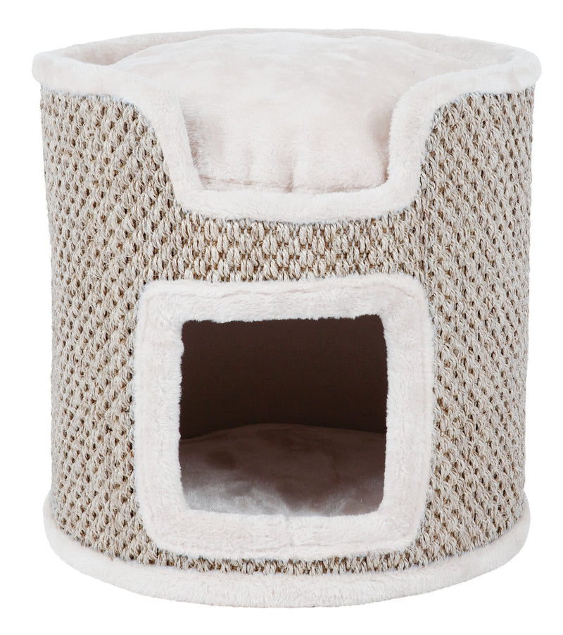 44706 Ria Cat Tower, 37 cm, light grey/natural