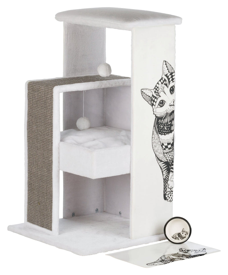 44721 Maria scratching post, 101 cm, white/grey