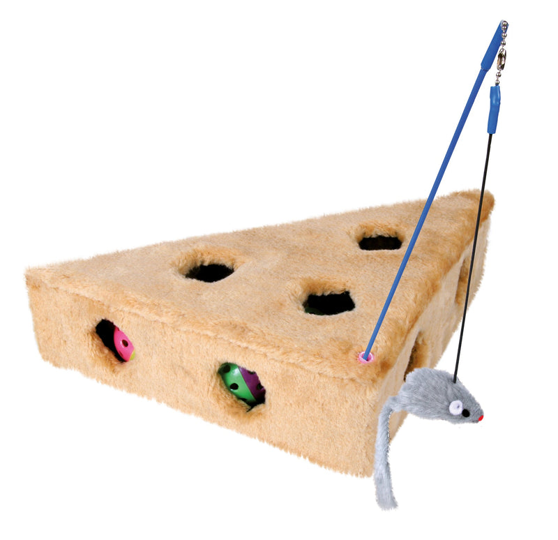 4505 Cat's Cheese with playing rod and 3 toy balls, 36 x 8 x 26/26 cm