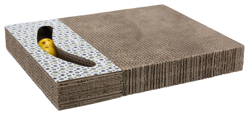 48006 Scratching cardboard with toys, 38 x 30 cm, white