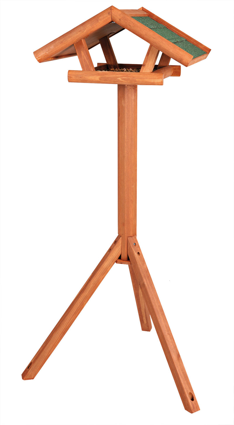 5570 natura bird feeder with stand, 46 x 22 x 44 cm/1.15 m, brown