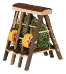 60773 Hay manger with hay and maize rings, 17 x 20 x 17 cm, hay: 35 g
