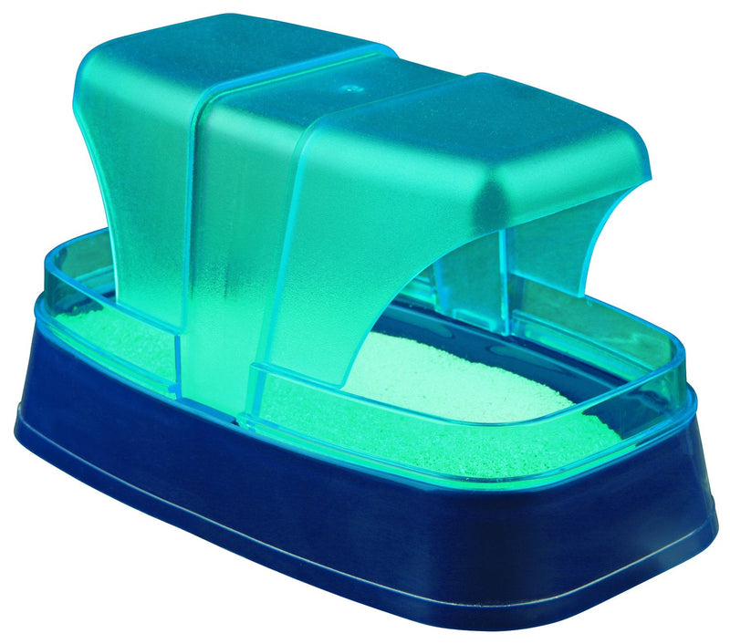 63001 Sand bath for hamster and mice, 17 x 10 x 10 cm, dark blue/turquoise