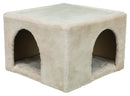 63100 Cuddly Cave for rabbits/Guinea pigs, plush, 36 x 25 x 36 cm, beige