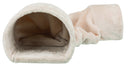 63102 Cuddly Tunnel for rabbits/Guinea pigs, plush, 27 x 21 x 80 cm, beige