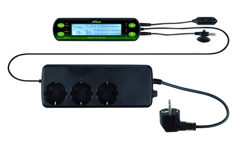 76125 Thermostat/Hygrostat, digital, 3 circuits, 16 x 4 cm