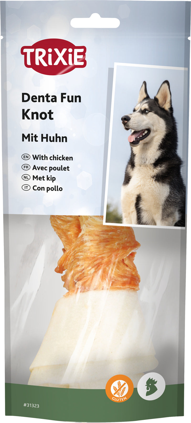 31323 Denta Fun knotted chewing bone, chicken, 15 cm, 70 g
