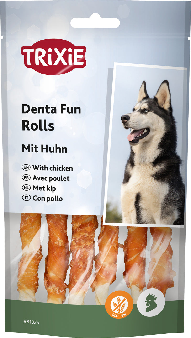 31325 Denta Fun chewing rolls, chicken, 12 cm, 6 pcs./70 g