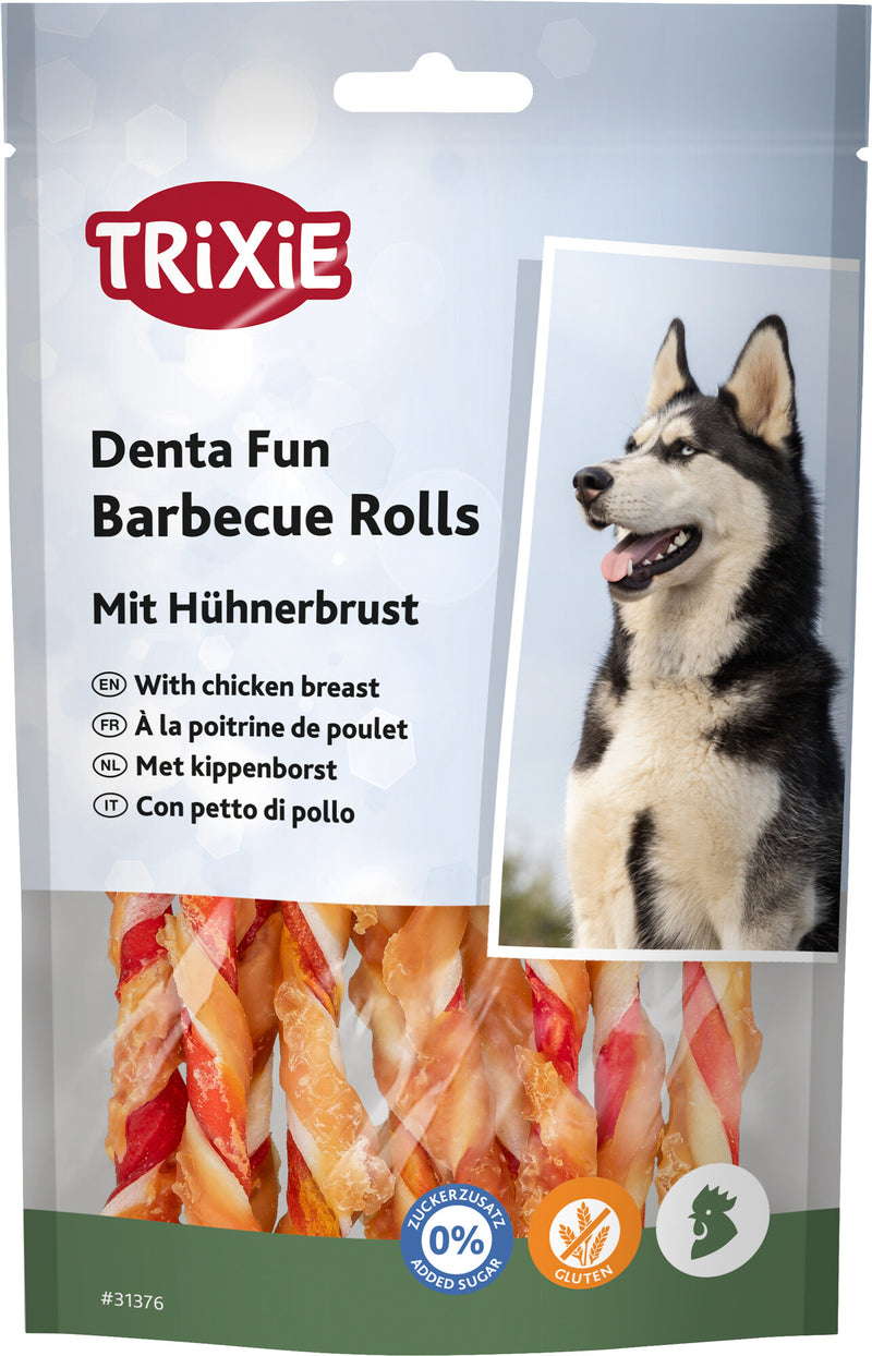 31376 Denta Fun barbecue chewing rolls, chicken, 12 cm, 10 pcs./80 g