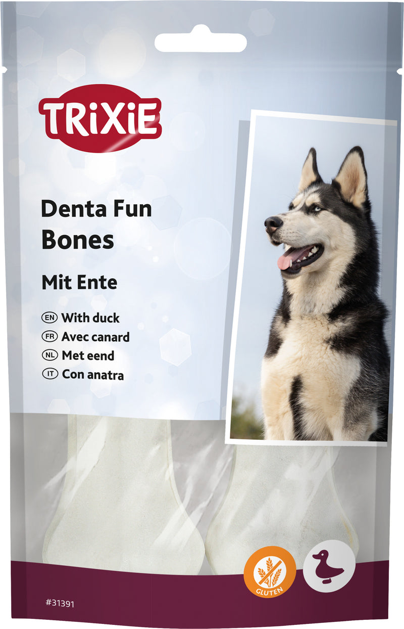31391 Denta Fun chewing bones with duck filling, 10 cm, 2 pcs./70 g