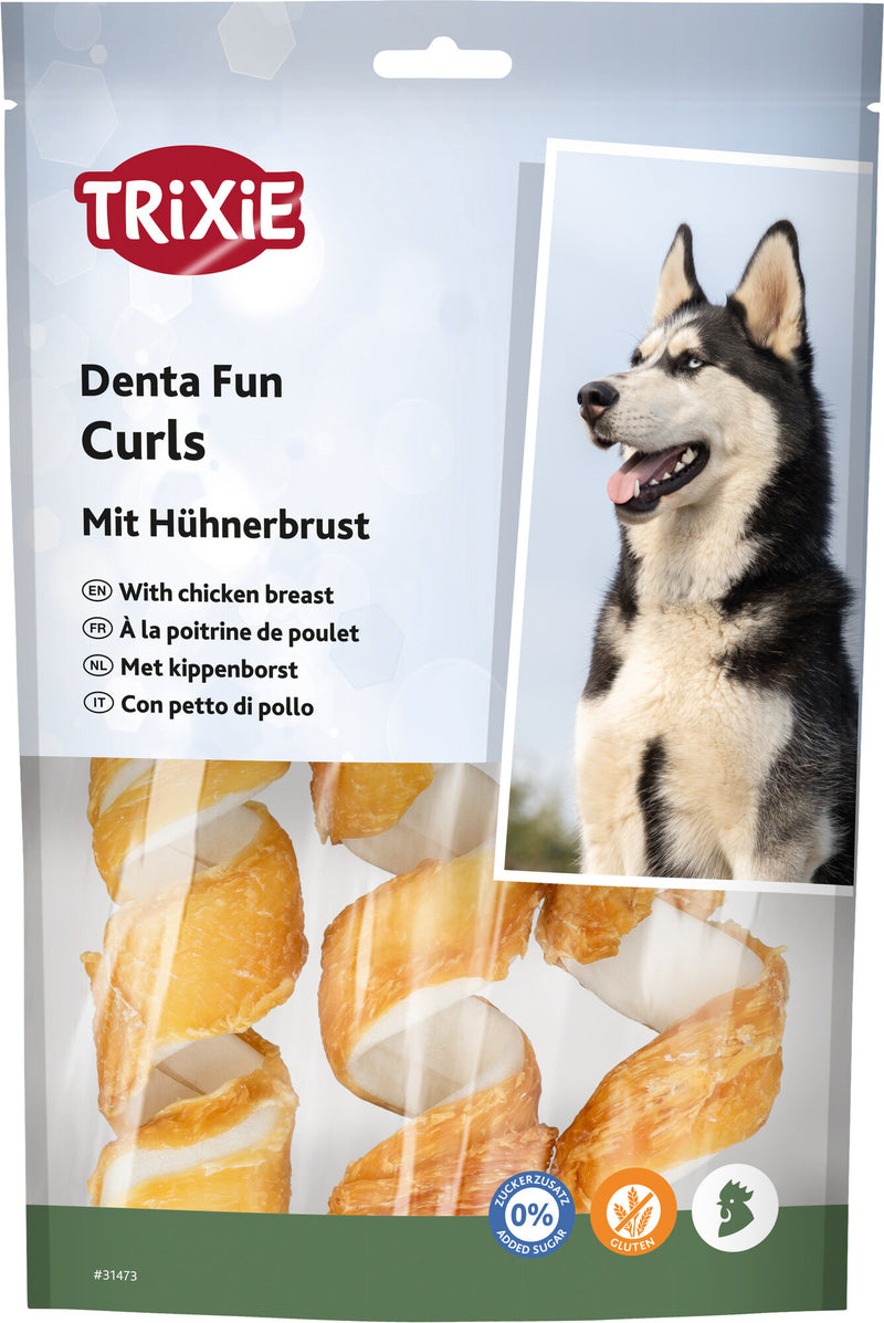 31473 Denta Fun Chicken Chewing Curls, 15 cm, 3 pcs./110 g