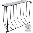 60895 Hay manger for screw fixing, with lid, metal, 22 x 16 x 6 cm, black