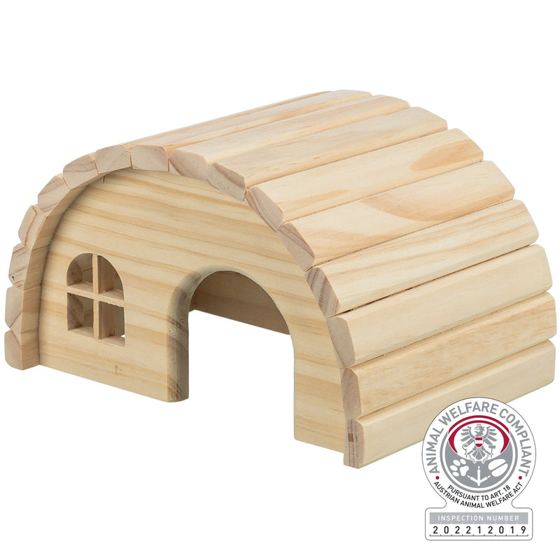 61271 Wooden house for mice/hamsters, 19 x 11 x 13 cm
