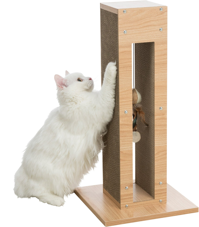 48022 Scratching column, scratching cardboard/MDF/jute, 62 cm