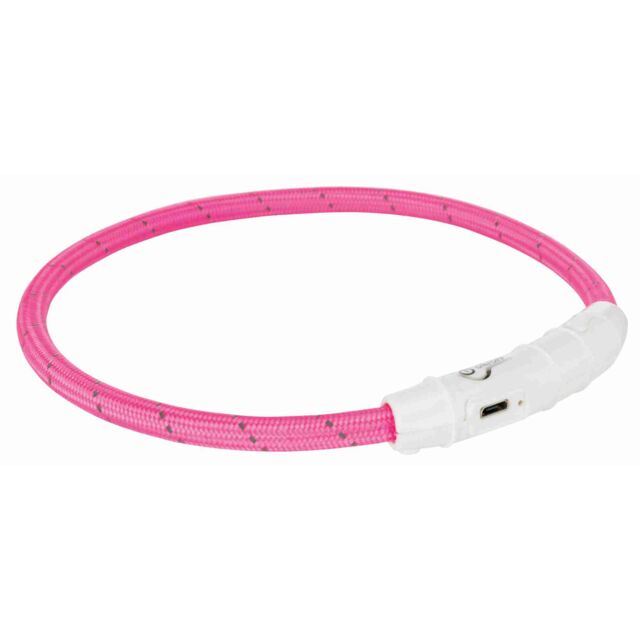 12706 Flash light ring USB, XS-S: 35 cm/diam. 7 mm, pink