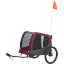 12782 Bicycle trailer, L: 75 x 86 x 80/145 cm, grey/red