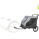 12799 Bicycle trailer, quick-fold, XL: 87.5 x 97 x 93/150 cm, grey