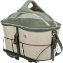 13120 Bicycle basket for luggage carrier, polyester, 33 x 40 x 46 cm, olive green/beige