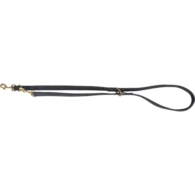 1883001 Pure adjustable lead, leather, L-XL: 2 m/25 mm, black