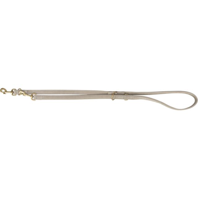 1881016 Pure adjustable lead, leather, S-M: 2 m/15 mm, light grey