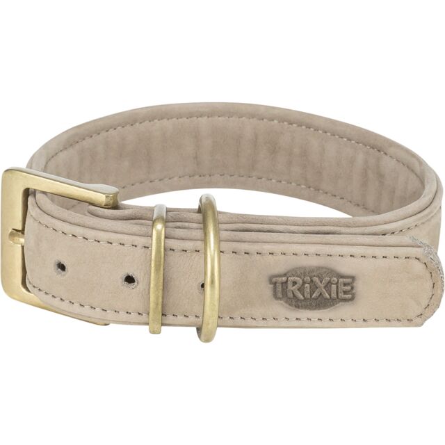 1885016 Pure collar, leather, XS-S: 27-34 cm/25 mm, light grey