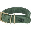 1887034 Pure collar, leather, M: 36-43 cm/30 mm, sage