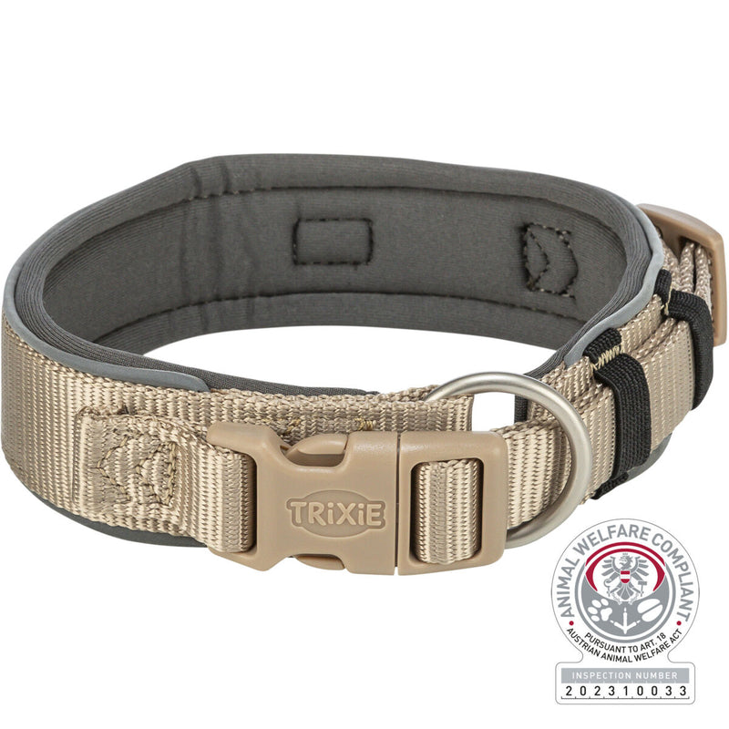 1995636 Premium collar, extra wide, S-M: 33-42 cm/35 mm, sand/graphite
