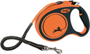 21437 flexi XTREME, tape leash, L: 5 m, black/orange