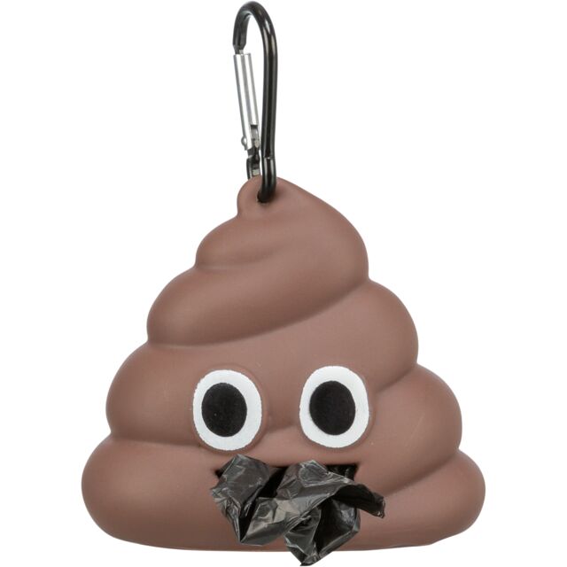 22859 Poop Bag Dispenser, 8 x 5 cm, 1 x 15 bags, brown
