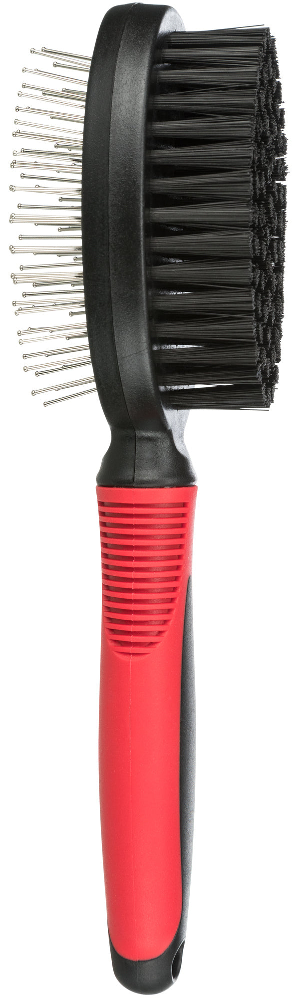 24053 Brush, double-sided, plastic/nylon&metall bristles, 5 x12 cm