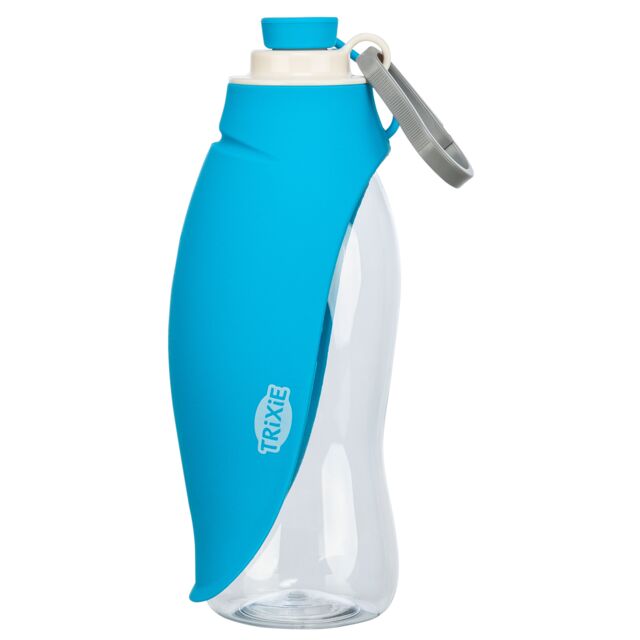 24607 Bottle with drinking bowl, 0.55 l, various