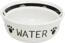 24488 Water bowl, ceramic, 2.6 l/diam 25 cm, white/black