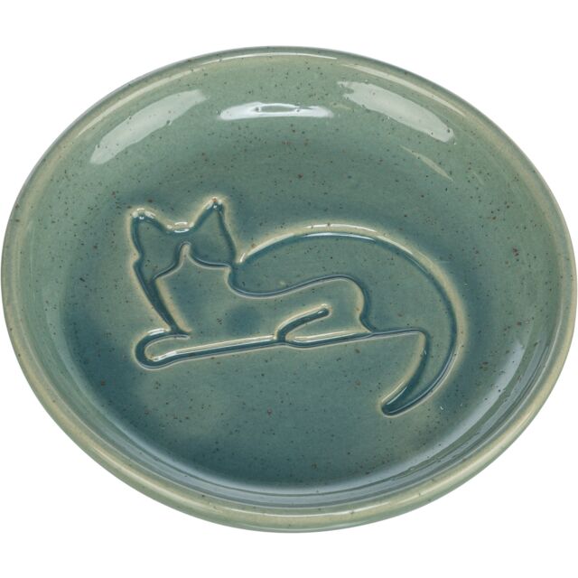 24794 Bowl, ceramic, cat, 0.15 l/14.5 cm, blue