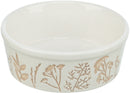 25087 Bowl, textured motif, ceramic, 0.7 l/diam 16 cm, white/taupe