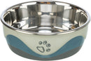 25256 Stainless steel bowl with silicone, 0.75 l/diam. 17 cm, white/grey