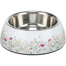 25310 Stainless steel bowl with floral design, 0.2 l/ 14 cm, white/multi coloured