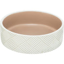 25324 Ceramic bowl with pattern, 0.7 l/ 16 cm, white/beige