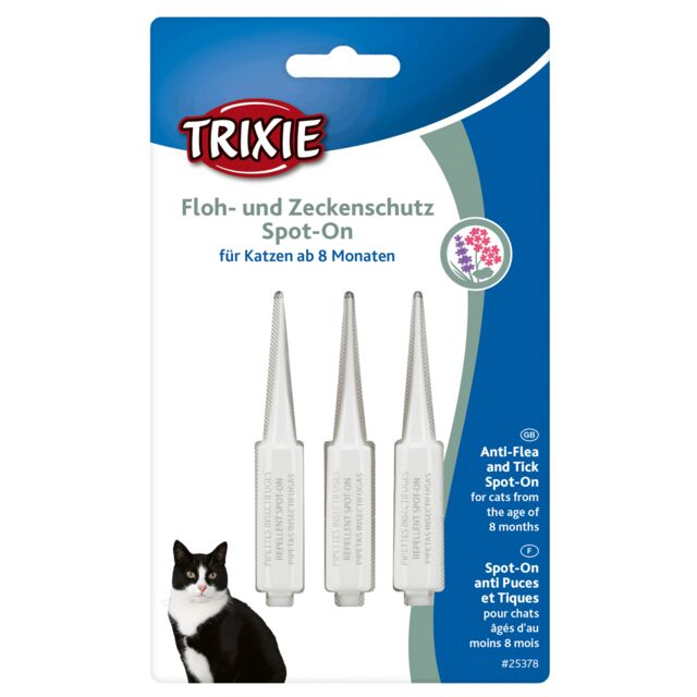 25378 Spot-On Flea and tick protection for cats from 8 months, 3 x1,5 ml