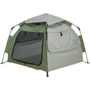 28210 Pop-up dog tent, 100 x 80 x 100 cm, olive green/beige