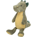 32343 Horned dinosaur, sitting, plush, 40 cm, green