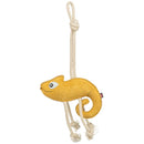 35997 Chamelion on a rope, leather/rope, 45 cm